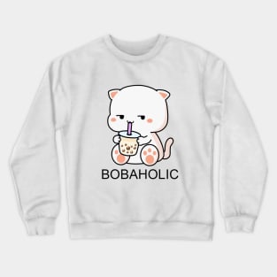 Bobaholic Kitty Loves Boba! Crewneck Sweatshirt